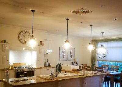 Add new pendant lighting to existing kitchen Melba Electrical Services