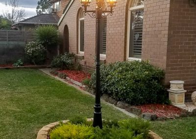 garden pole light installed by Melba Electrical Services